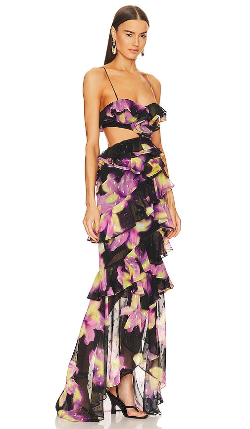 Michael Costello x REVOLVE Abby Gown in Black
