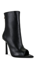 Michael Costello x REVOLVE Delilah Peep Toe Bootie in Black