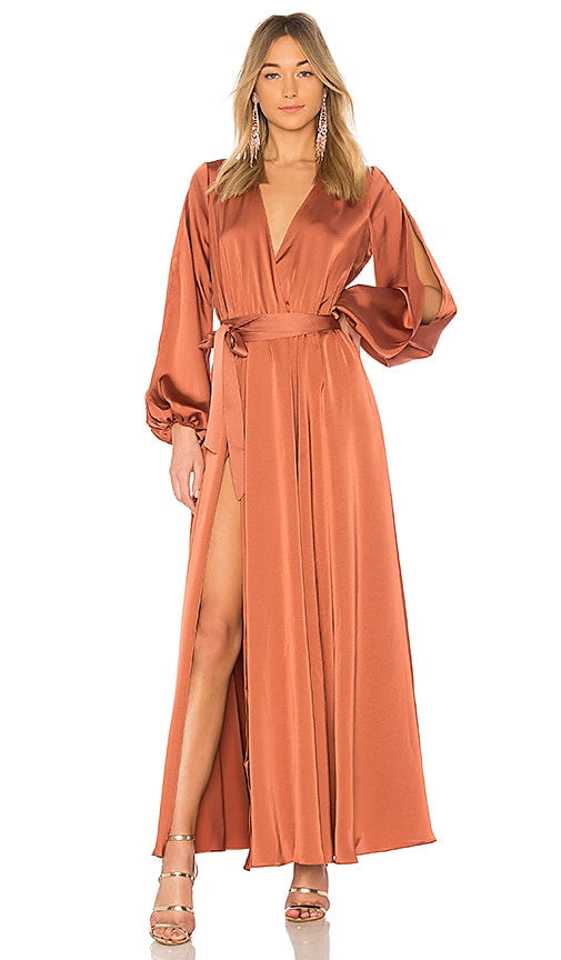 Michael Costello x REVOLVE Eric Gown in Metallic Copper - Michael Costello x REVOLVE Robe Eric en Cuivre Métallisé - Michael Costello x REVOLVE Eric 金属铜礼服 - Michael Costello x REVOLVE Eric Kleid in metallischem Kupfer - Michael Costello x REVOLVE Eric 가운 - Abito Michael Costello x REVOLVE Eric in rame metallizzato