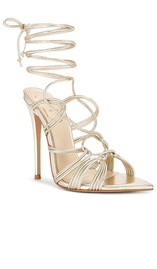 Michael Costello x REVOLVE Erika Sandal in Metallic Gold
