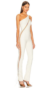 Michael Costello x REVOLVE Essex Jumpsuit in Ivory