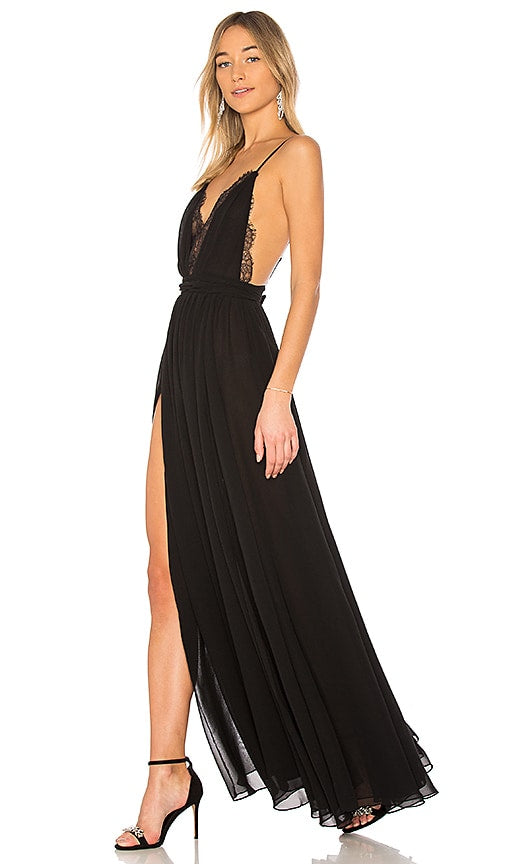 Michael Costello x REVOLVE Justin Gown in Black