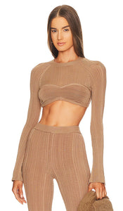 Michael Costello x REVOLVE Kadri Top in Brown - Michael Costello x REVOLVE Haut Kadri en Marron - Michael Costello x REVOLVE Kadri 棕色上衣 - Michael Costello x REVOLVE Kadri Top in Braun - Michael Costello x REVOLVE 카드리 탑 in 브라운 - Top Michael Costello x REVOLVE Kadri in marrone
