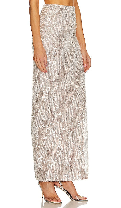 Michael Costello x REVOLVE Marlene Skirt in Metallic Silver