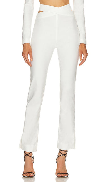 Michael Costello x REVOLVE Milla Pant in White - Michael Costello x REVOLVE Pantalon Milla en Blanc - Michael Costello x REVOLVE Milla 白色长裤 - Michael Costello x REVOLVE Milla Hose in Weiß - Michael Costello x REVOLVE Milla 팬츠 화이트 색상 - Pantaloni Michael Costello x REVOLVE Milla in bianco