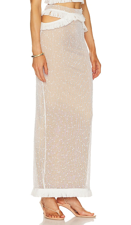 Michael Costello x REVOLVE Noomi Maxi Skirt in White