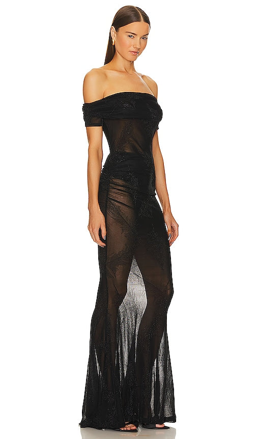Michael Costello x REVOLVE Sirius Gown in Black