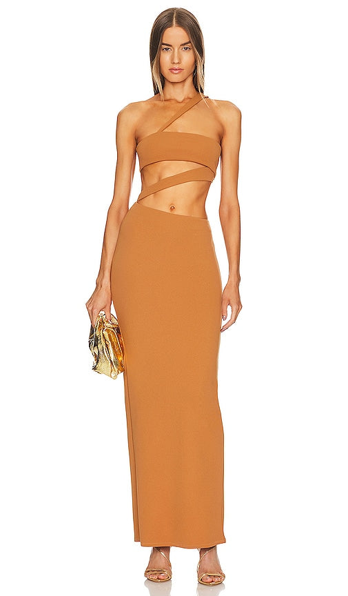 Michael Costello x REVOLVE Tory Gown in Brown - Michael Costello x REVOLVE ROBE Tory en Marron - Michael Costello x REVOLVE Tory 棕色礼服 - Michael Costello x REVOLVE Tory Kleid in Braun - Michael Costello x REVOLVE Tory 가운 브라운 색상 - Abito Tory di Michael Costello x REVOLVE in marrone
