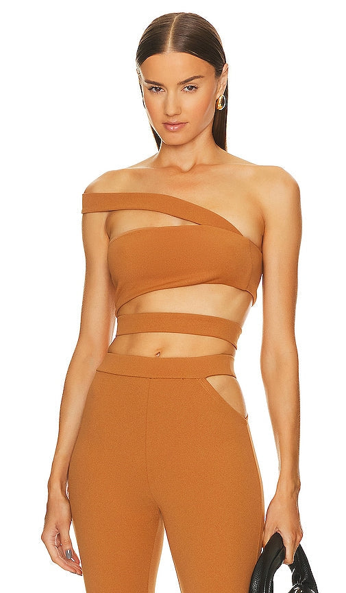 Michael Costello x REVOLVE Tory Top in Tan - Michael Costello x REVOLVE Haut Tory en Fauve - Michael Costello x REVOLVE Tory 棕褐色上衣 - Michael Costello x REVOLVE Tory Top in Hellbraun - Michael Costello x REVOLVE Tory 탑 in 탠 - Michael Costello x REVOLVE Tory Top in marrone chiaro