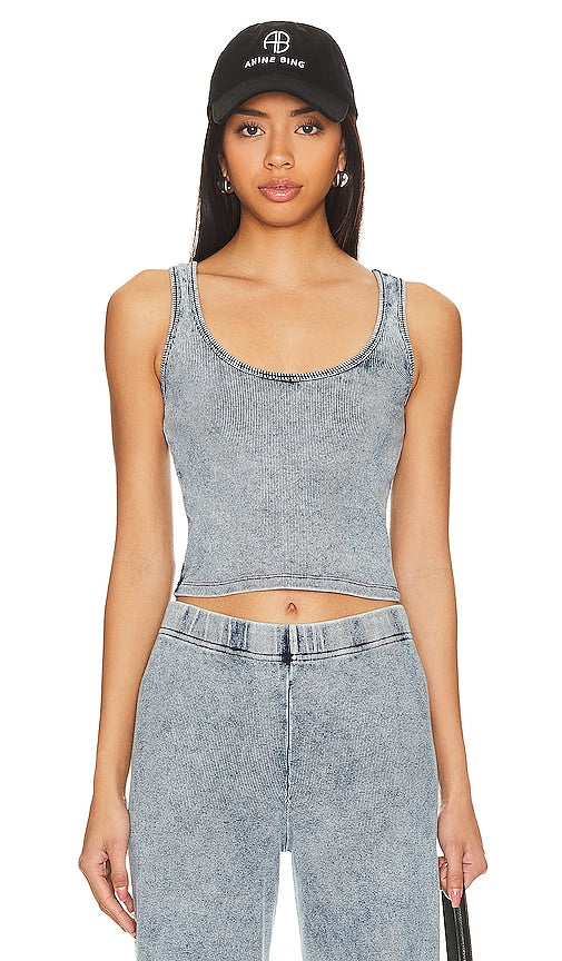 Michael Lauren Hazuki Acid Wash Tank in Blue - Michael Lauren Hazuki Débardeur de lavage à l'acide en bleu - Michael Lauren Hazuki 蓝色酸洗背心 - Michael Lauren Hazuki Acid Wash Tanktop in Blau - Michael Lauren Hazuki 애시드 워시 탱크블루 색상 - Canotta per il lavaggio acido Hazuki di Michael Lauren in blu