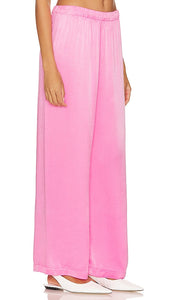Michael Lauren Mabel Wide Leg Pant in Pink