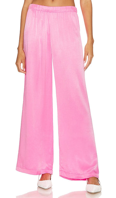 Michael Lauren Mabel Wide Leg Pant in Pink - Michael Lauren - Pantalon large Mabel en rose - Michael Lauren Mabel 粉色阔腿裤 - Michael Lauren Mabel Hose mit weitem Bein in Rosa - Michael Lauren Mabel 와이드 레그 팬츠 핑크 색상 - Pantaloni Michael Lauren Mabel a gamba larga in rosa