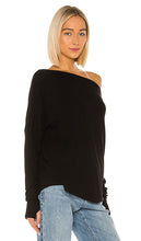 Michael Lauren Santos Drop Shoulder Sweater in Black