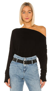 Michael Lauren Santos Drop Shoulder Sweater in Black - Michael Lauren Santos - Pull à épaules tombantes en noir - Michael Lauren Santos 黑色落肩毛衣 - Michael Lauren Santos Pullover mit tief angesetzter Schulterpartie in Schwarz - Michael Lauren Santos 드롭 숄더 스웨터블랙 색상 - Maglione con spalle scese Michael Lauren Santos in nero