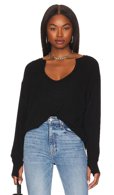 Michael Lauren Spence V-neck Pullover in Black - Michael Lauren Spence - Pull à col en V noir - Michael Lauren Spence 黑色 V 领套头衫 - Michael Lauren Spence Pullover mit V-Ausschnitt in Schwarz - Michael Lauren Spence 브이넥 풀오버 블랙 색상 - Pullover con scollo a V Michael Lauren Spence in nero