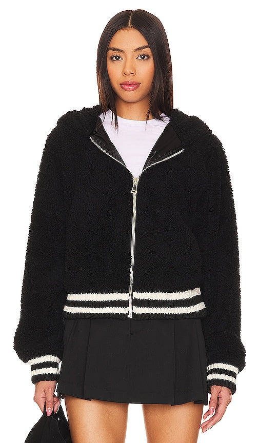 Michael Lauren Torin Sherpa Jacket in Black
