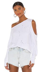 Michael Lauren Ventura Pullover in White - Pull Michael Lauren Ventura en blanc - Michael Lauren Ventura 白色套头衫 - Michael Lauren Ventura Pullover in Weiß - Michael Lauren 벤츄라 풀오버 화이트 색상 - Pullover Michael Lauren Ventura in bianco