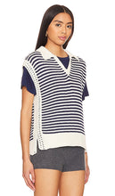 Michael Stars Torrance Collared Sweater Vest in Black
