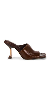 Miista Miri Mule Sandal in Brown | Brown Open Toe Mules for Women