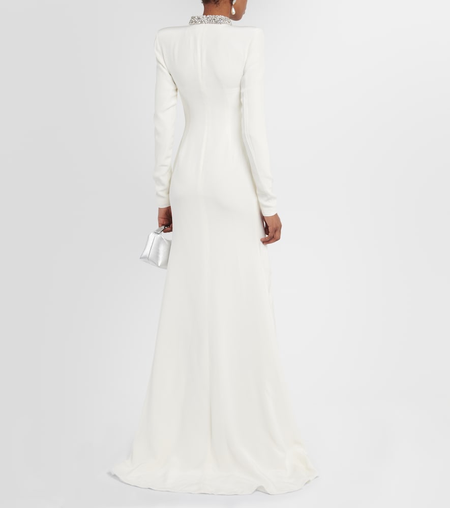 Miss Sohee Crystal-embellished silk cutout gown