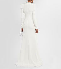 Miss Sohee Crystal-embellished silk cutout gown