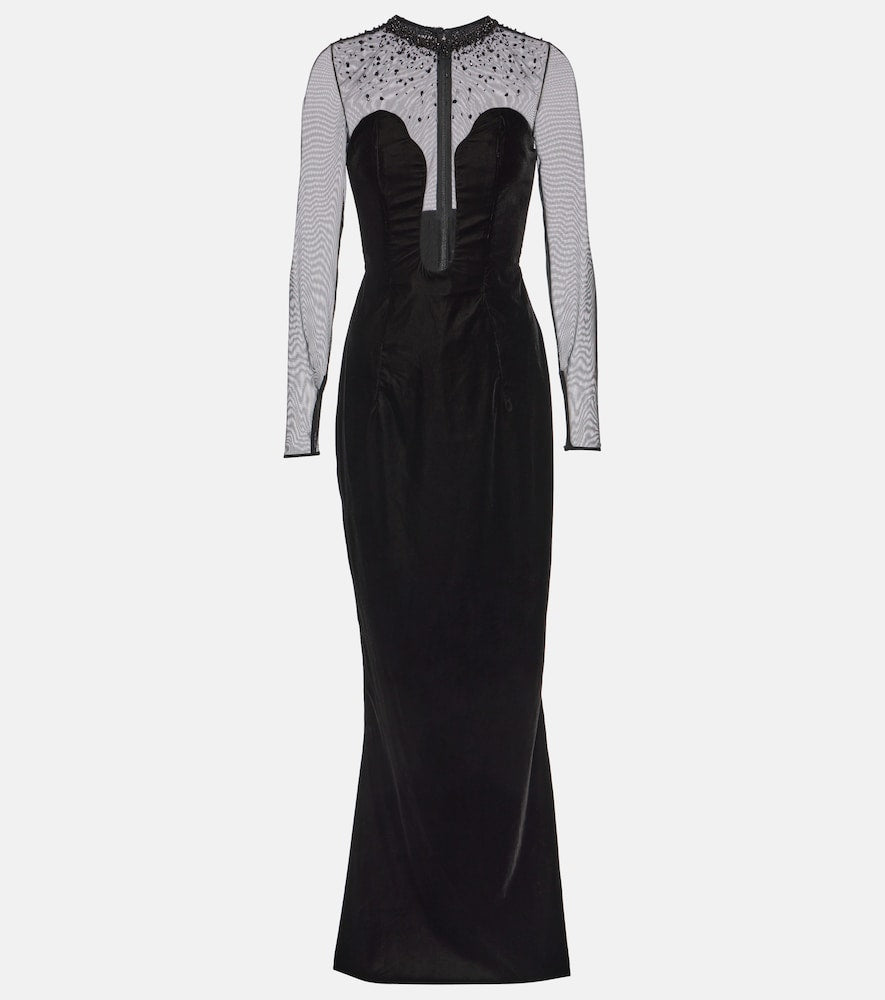 Miss Sohee Embellished velvet gown. 素熙小姐的华丽丝绒礼服