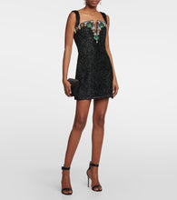Miss Sohee Embellished wool-blend minidress