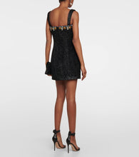 Miss Sohee Embellished wool-blend minidress