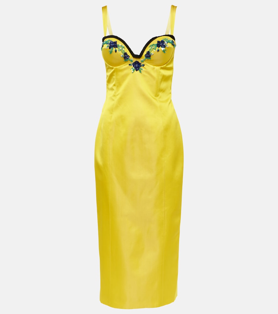 Miss Sohee Iris embellished velvet midi dress. Sohee Iris 女士的缀饰天鹅绒中长连衣裙