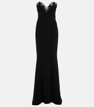 Miss Sohee Strapless silk flared gown