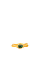 Missoma Green Malachite Organic Shape Ring in Metallic Gold