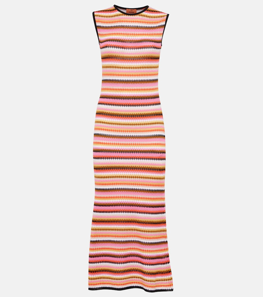 Missoni Cotton-blend midi dress. Missoni 棉混纺中长连衣裙