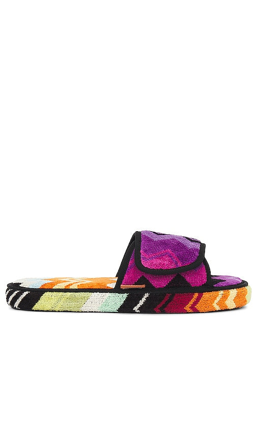 Missoni Home Giacomo Open Slipper in Purple - Missoni Home Pantoufle ouverte Giacomo en violet - Missoni Home Giacomo 紫色 Open 拖鞋 - Missoni Home Giacomo Offener Slipper in Lila - Missoni Home 지아코모 오픈 슬리퍼 퍼플 색상 - Missoni Home Giacomo Pantofola Aperta in Viola