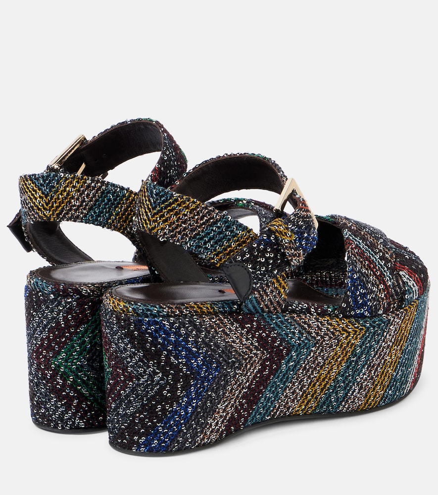 Missoni Julia Caperdoni sequined platform sandals
