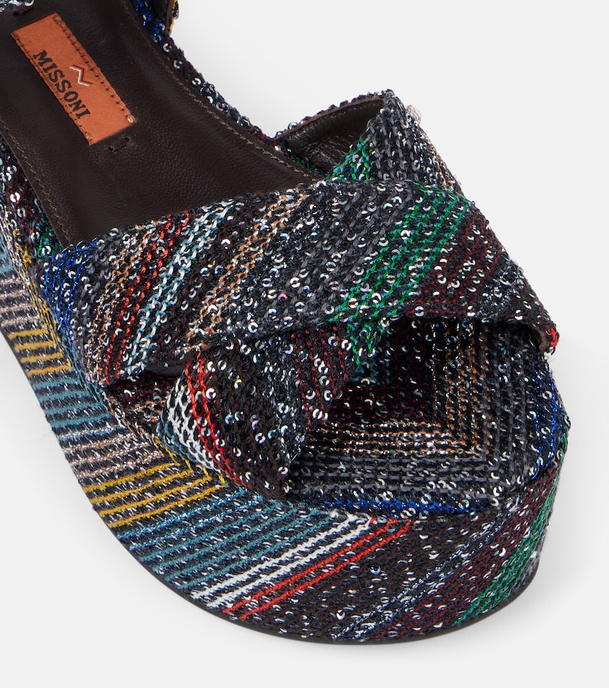 Missoni Julia Caperdoni sequined platform sandals
