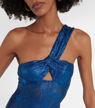 Missoni Mare Jacquard one-shoulder beach dress