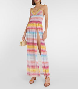 Missoni Mare Zig-zag halterneck maxi dress