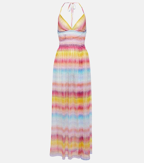 Missoni Mare Zig-zag halterneck maxi dress