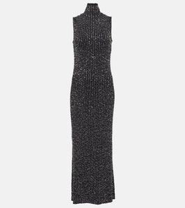 Missoni Sequined turtleneck maxi dress