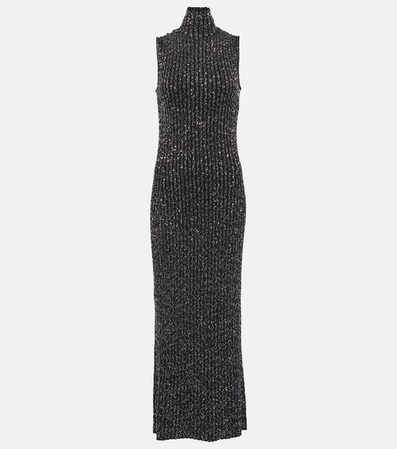 Missoni Sequined turtleneck maxi dress