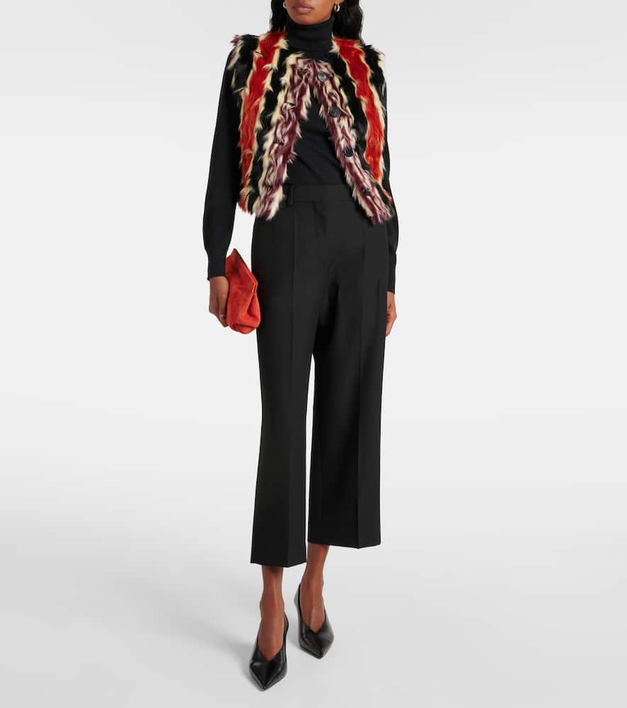 Missoni Striped faux fur vest
