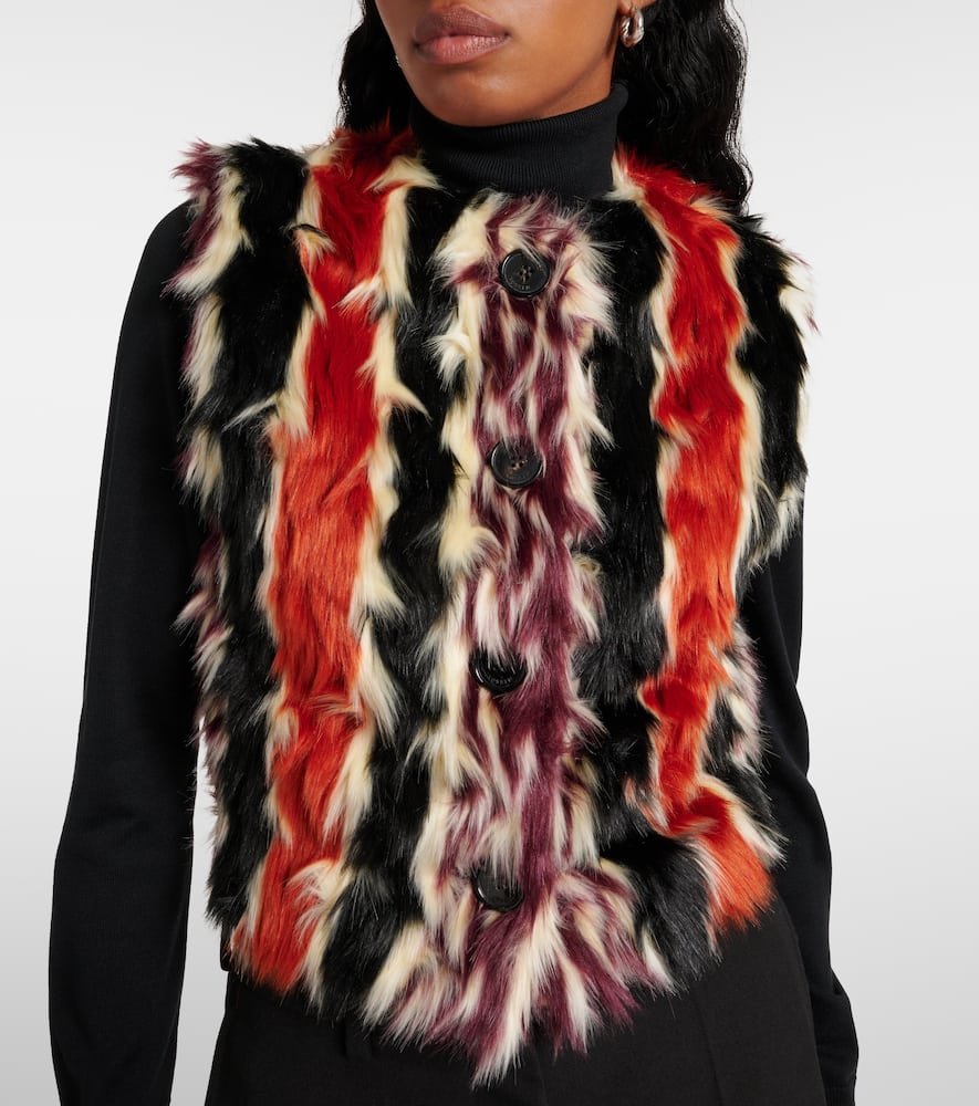 Missoni Striped faux fur vest