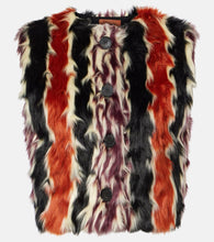 Missoni Striped faux fur vest