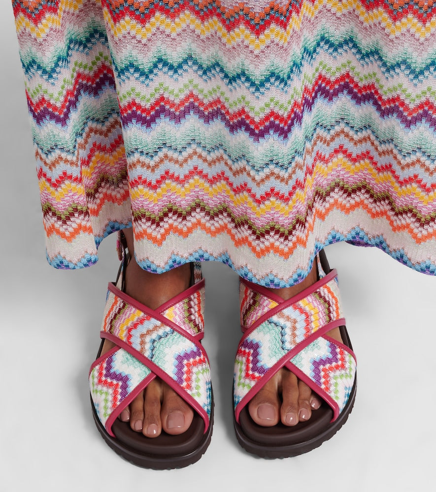 Missoni Allan Zigzag sandals in Multicoloured - Flat Sandals