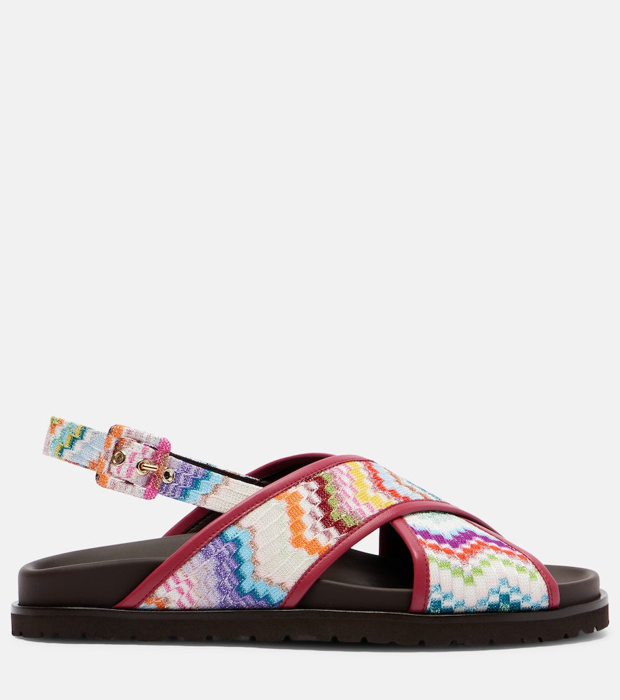 Missoni Allan Zigzag sandals in Multicoloured - Flat Sandals