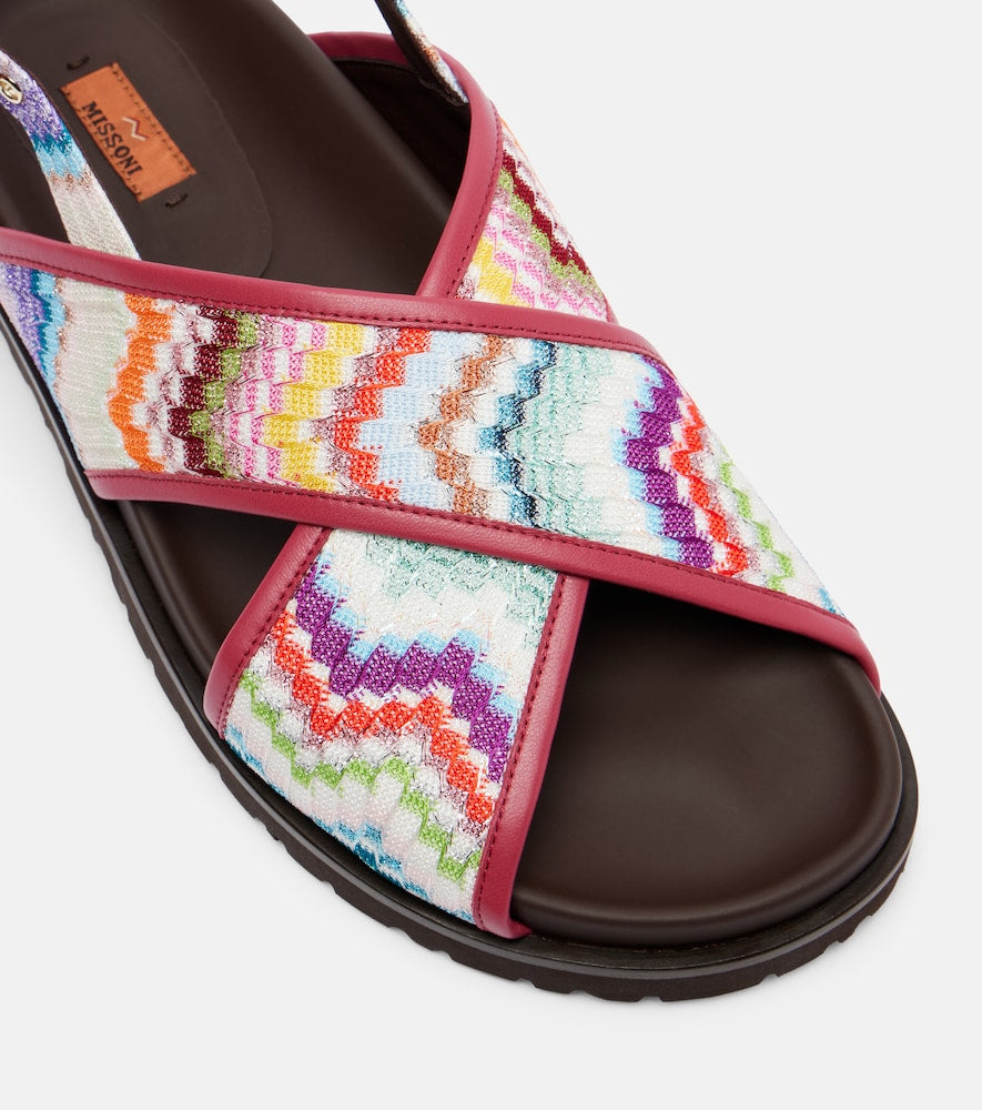 Missoni Allan Zigzag sandals in Multicoloured - Flat Sandals