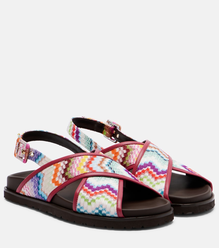 Missoni Allan Zigzag sandals in Multicoloured - Flat Sandals