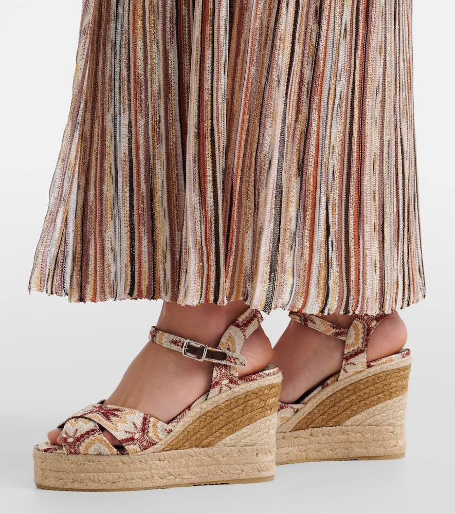 Missoni Carmen 110 lame espadrille wedges - Multicoloured High Espadrilles