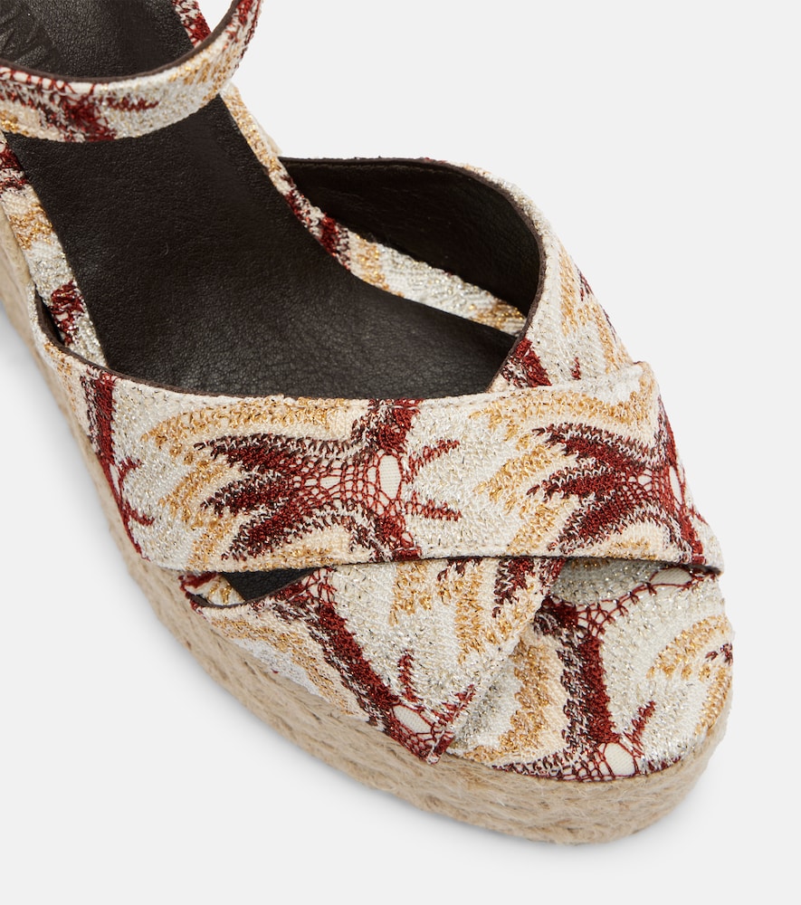 Missoni Carmen 110 lame espadrille wedges - Multicoloured High Espadrilles
