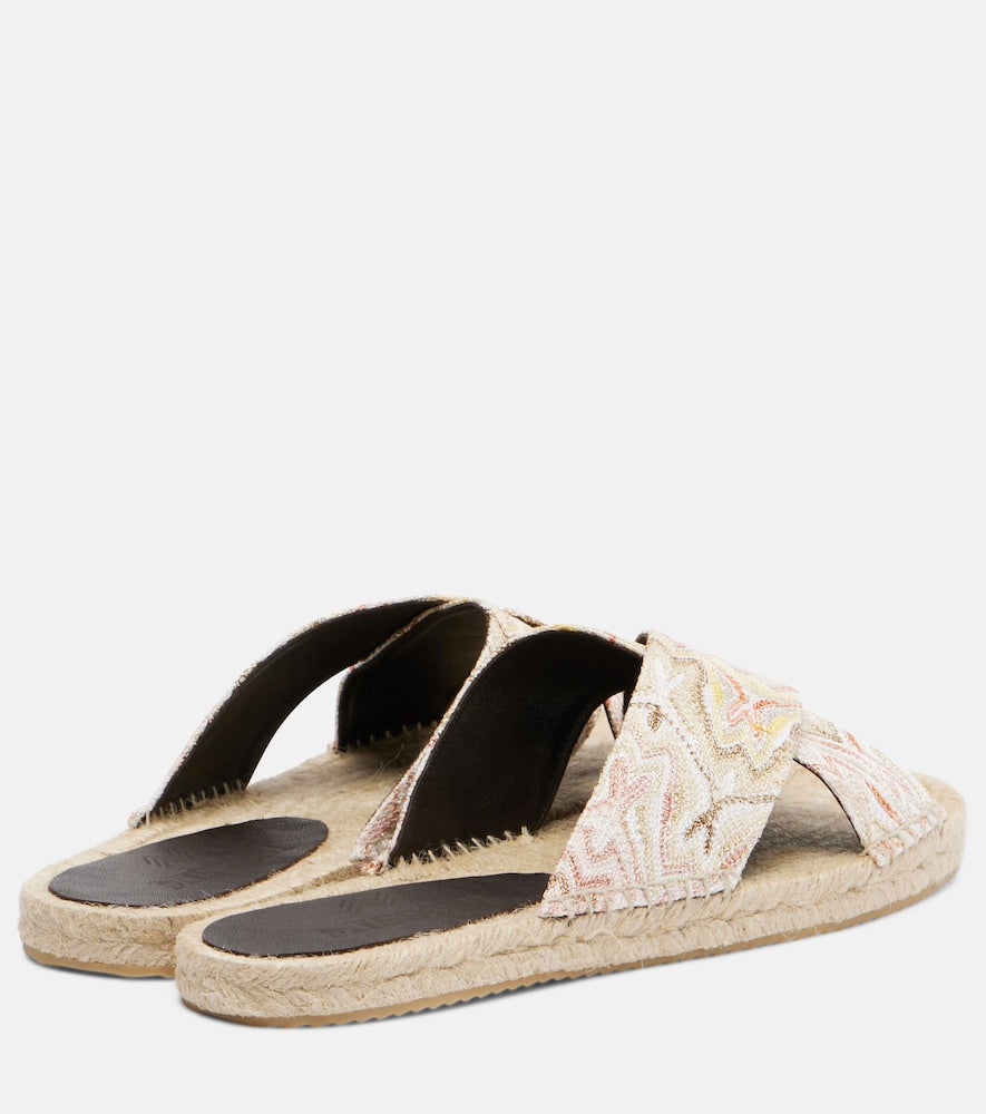 Missoni Harlow Zigzag lame espadrille sandals - Multicoloured Flat Espadrilles